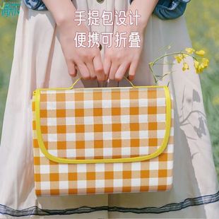 Picnic Mat Thickened Outdoor Moisture-proof Mat Picnic Beach Tent Disposable Camping Yellow Red Plaid Waterproof Mat