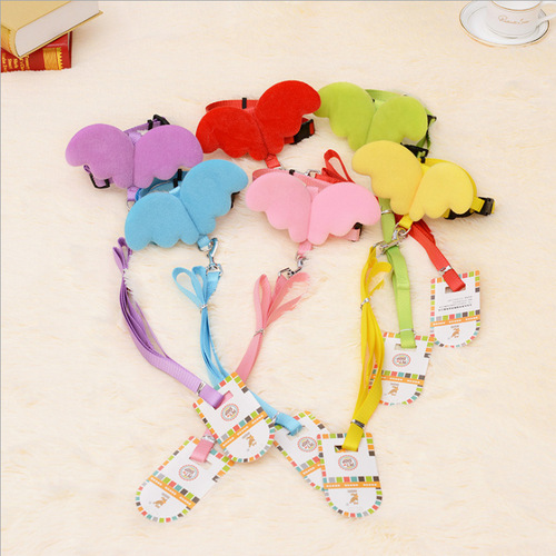 Pet Angel Love Harness Dog Harness Angel Wings Chest Back Strap Rabbit Pet Supplies Factory Direct Sale