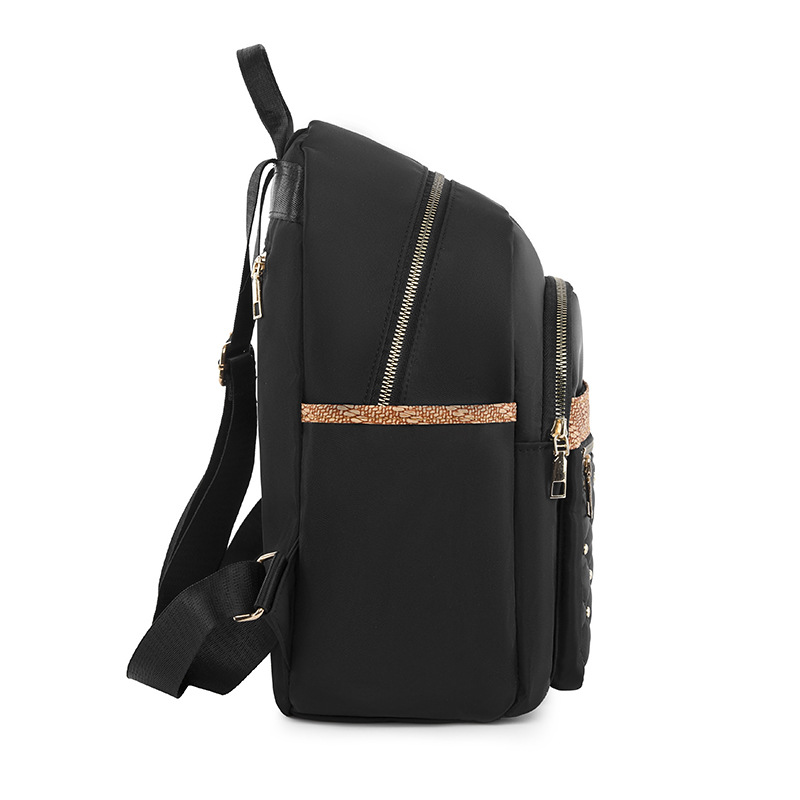 2023 otoño nuevas señoras casuales mochila de tela Oxford moda rombo gran capacidad contraste color mochila de viaje marea