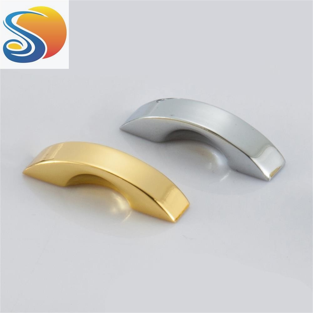 SYB020珠宝盒五金配件首饰化妆盒木盒锌合金双孔位月牙拉手