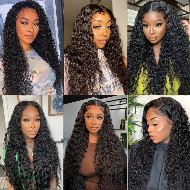 Front lace wig full head set for women's African small curly wigs, high temperature silky long curly wigs, wholesale and in stock
