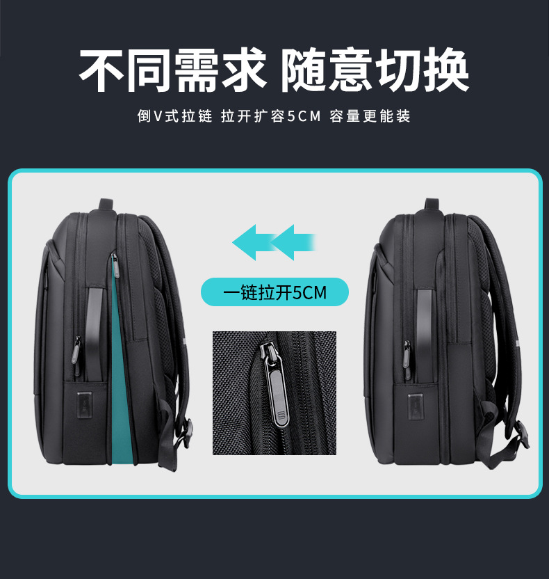 Travel men's backpack, premium fashion women's backpack, trendy business waterproof laptop bag, large capacity nylon school backpack