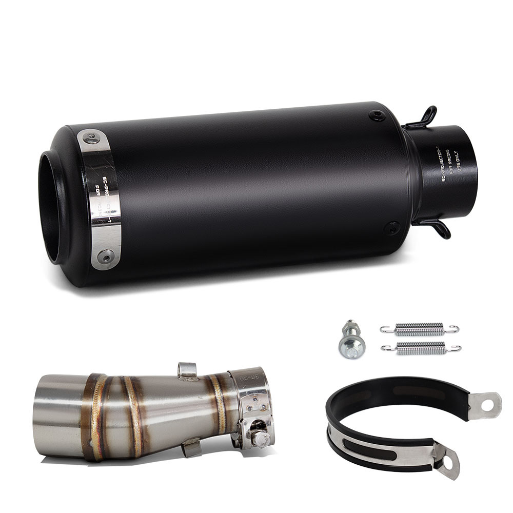 Suitable for Motorcycle Exhaust Pipe Modification Z250 Z300 Stainless Steel Middle Section Sc Barrel Tail Section 12-16 Years