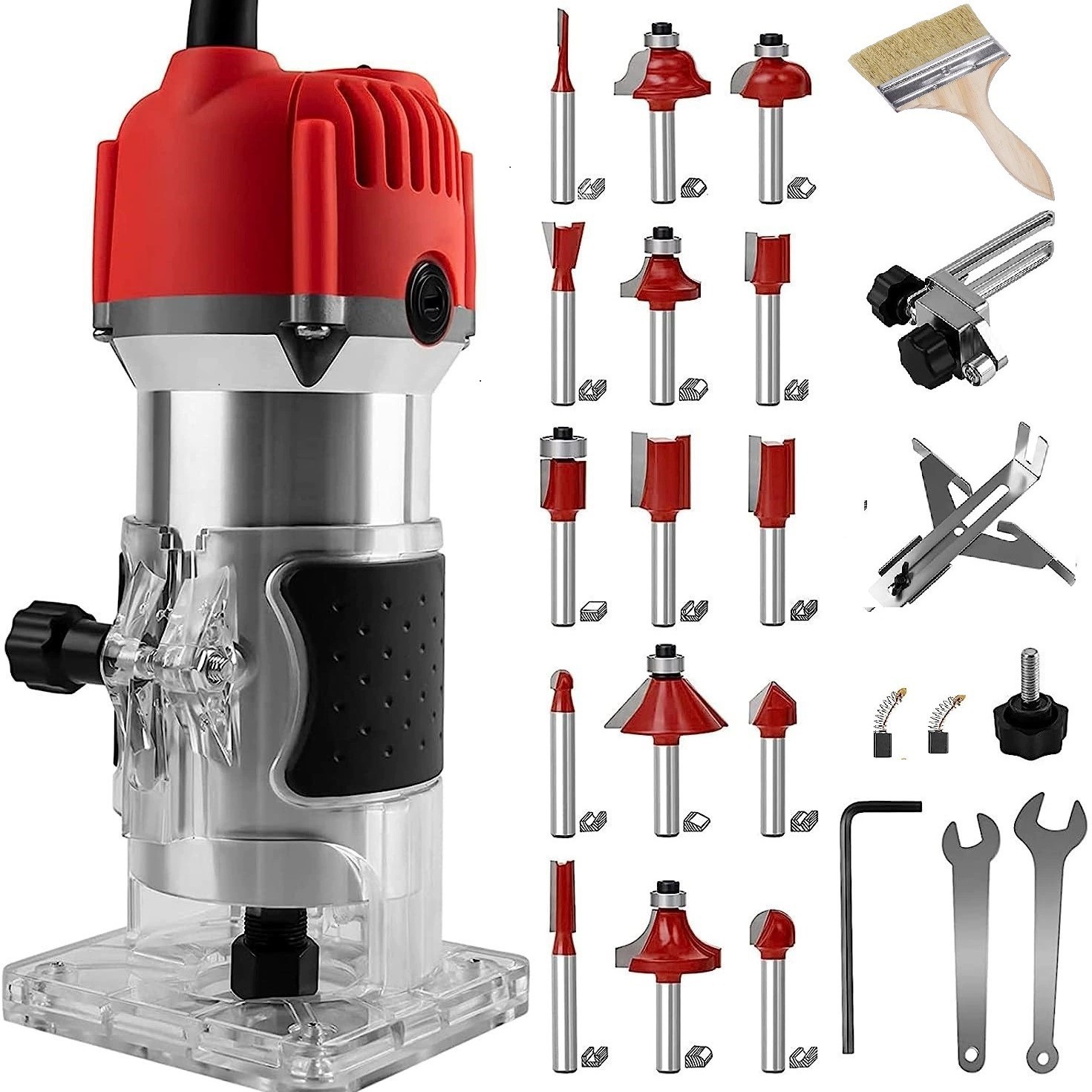 Hongmei + milling cutter + wooden brush