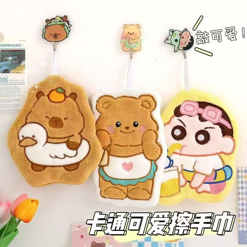New Style Hand Towel Thickened Cartoon Dish Cloth Absorbent Household Cute Coral Towel Hanging off Kitchen Handkerchief New Style Hand Towel Thickened Cartoon Dish Cloth Absorbent Household Cute Coral Towel Hanging off Kitchen Handkerchief