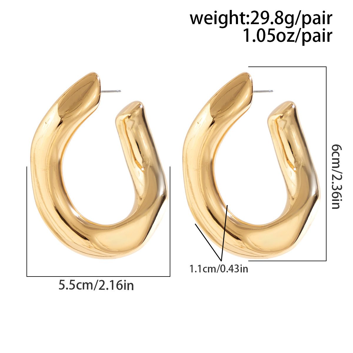 15g Weight Alloy Ear Needle Material Earrings Classification 1 Pair Quantity Holiday, Travel Occasion CCB, Alloy Material Geometric Pattern Women's Gender Plating Design Casual, Elegant, Lady Style 1 Pair Casual Elegant Lady Geometric Plating CCB Alloy Earrings 12
