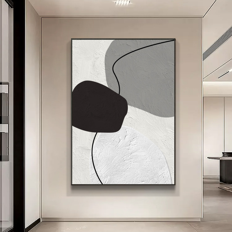 2025新款玄关装饰画现代轻奢高级感客厅入户挂画抽象简约壁画|undefined