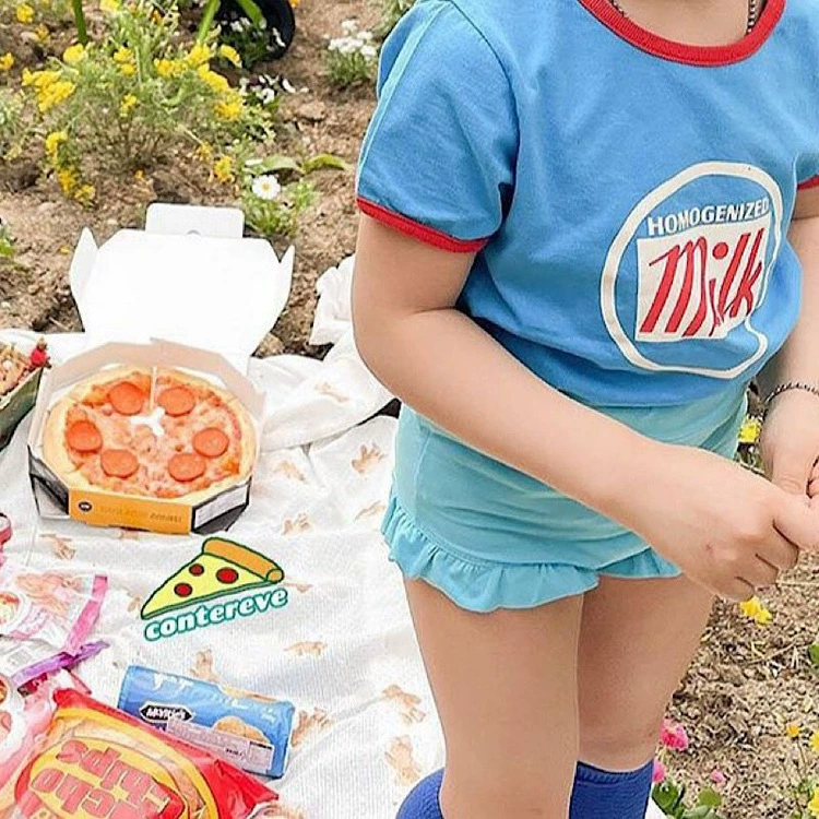 Детский милый летний комплект, футболка, с коротким рукавом, для 3-8 лет