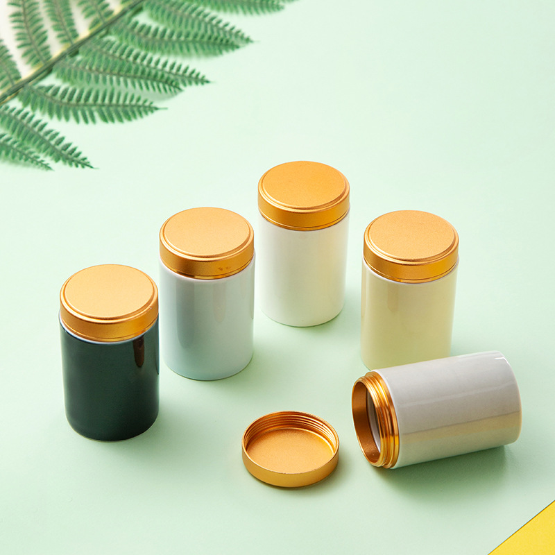 陶瓷小号香粉20g罐盒迷你茶叶罐密封存 茶仓胶囊胭脂膏小药瓶定制