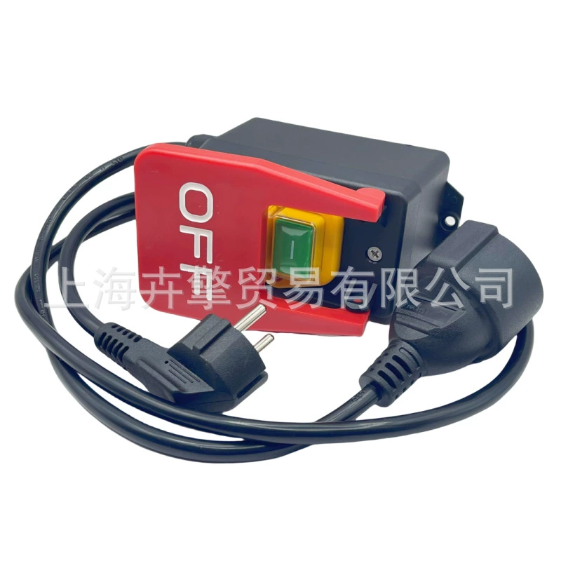 European German plug socket table saw power tool large panel emergency stop magnetic machine switch KJD17B