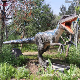 定制景区仿真恐龙迅猛龙主题公园户外电动机械会动会叫互动装置