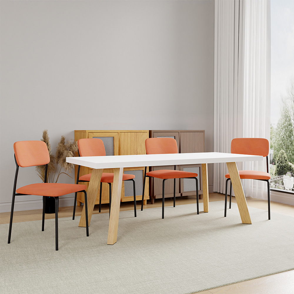 Exportaciones transfronterizas de lujo ligero de alto nivel de sensación taburetes de hierro forjado simple silla de comedor simple italiana