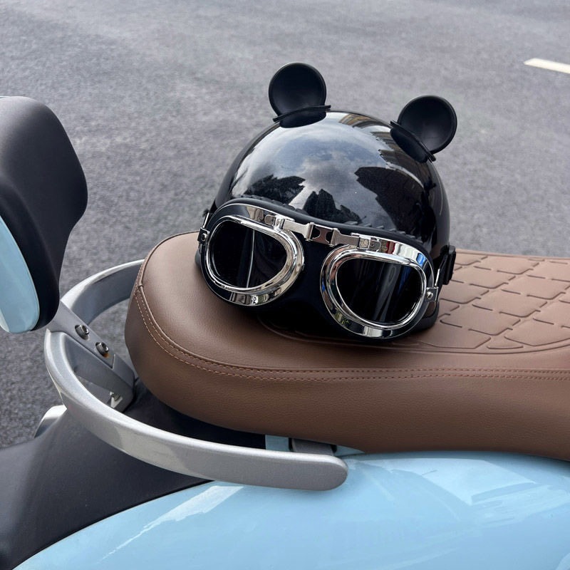 Suitable for vintage helmets, 3C certified, personalized for men and women, electric vehicle half helmet, suitable for all seasons, summer sun protection and safety