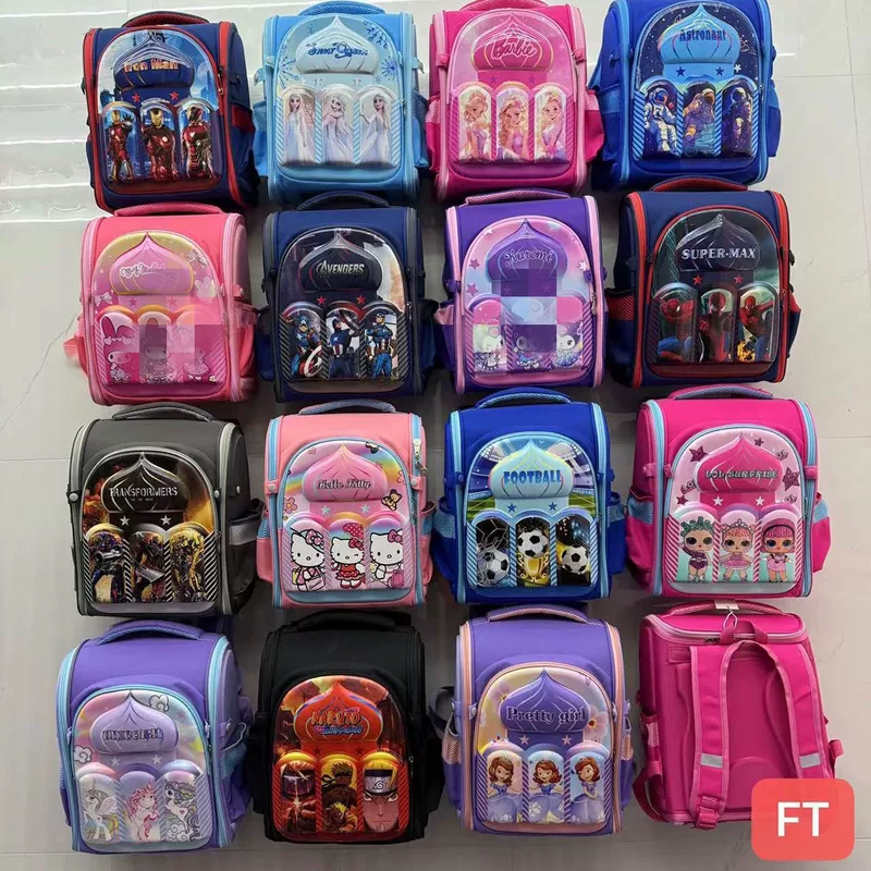 Capacious school bag, backpack, cartoon children's bag, 4 years