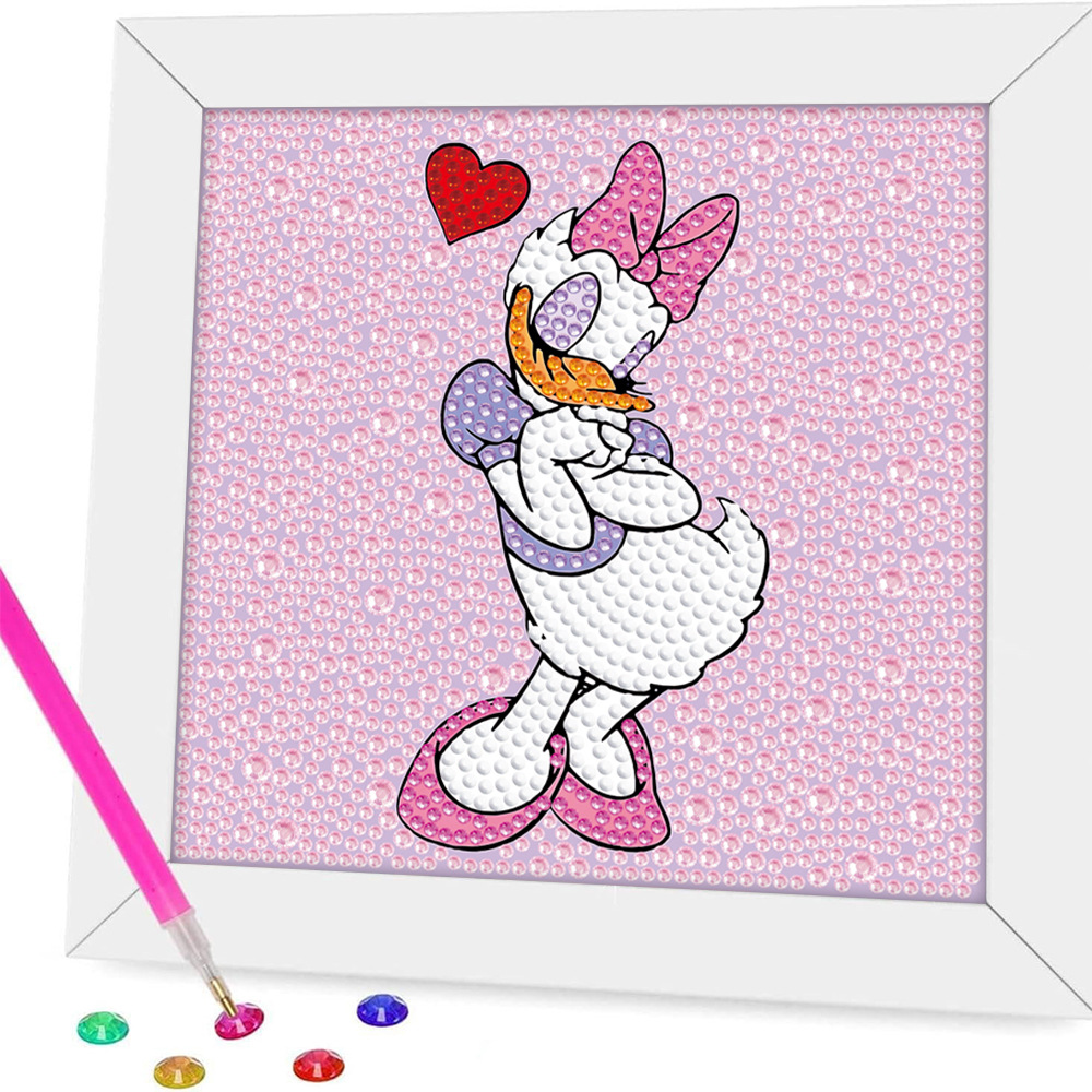 Nuevo kit creativo de pintura de diamantes DIY para niños, diseño de panda de dibujos animados, juguete de niña, pegatinas bonitas, pintura de diamantes completa, transfronterizo