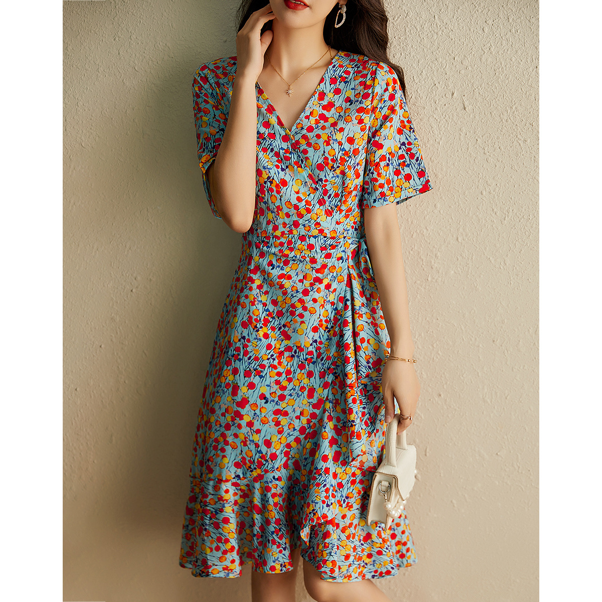 Shiffon summer long dress