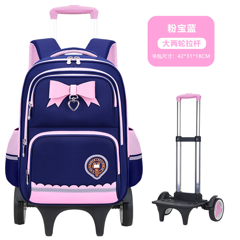 Nueva mochila de tirón para estudiantes de escuela primaria niñas 2 - 3 - 5 - 6 grados mochila de hombro para niños de gran capacidad impermeable para reducir la carga