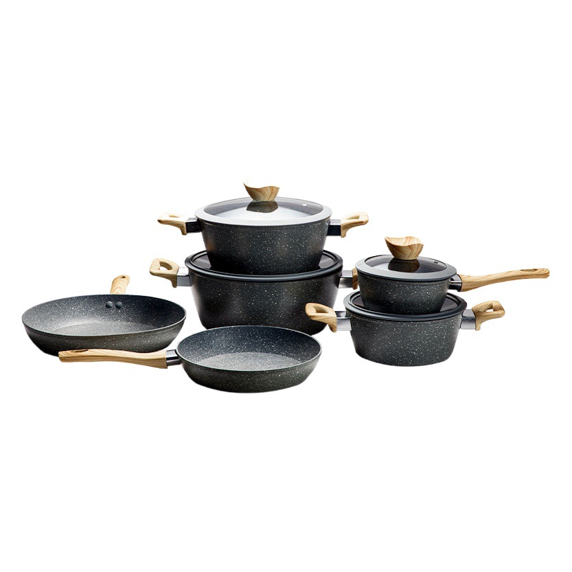 Maifan piedra wok mármol antiadherente sartén leche olla sopa olla hogar olla traje Cocina de Inducción olla universal