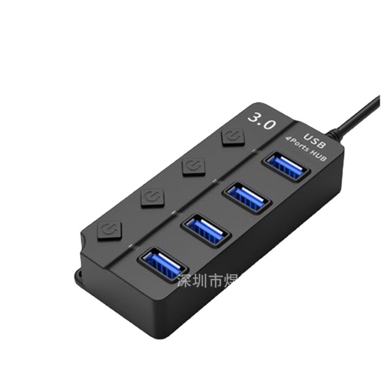 De Alta Velocidad de cuatro o siete puertos USB3.0HUB Hub interruptor de botón independiente 1USB3.0 + 3OR6USB2.0 metal desnudo