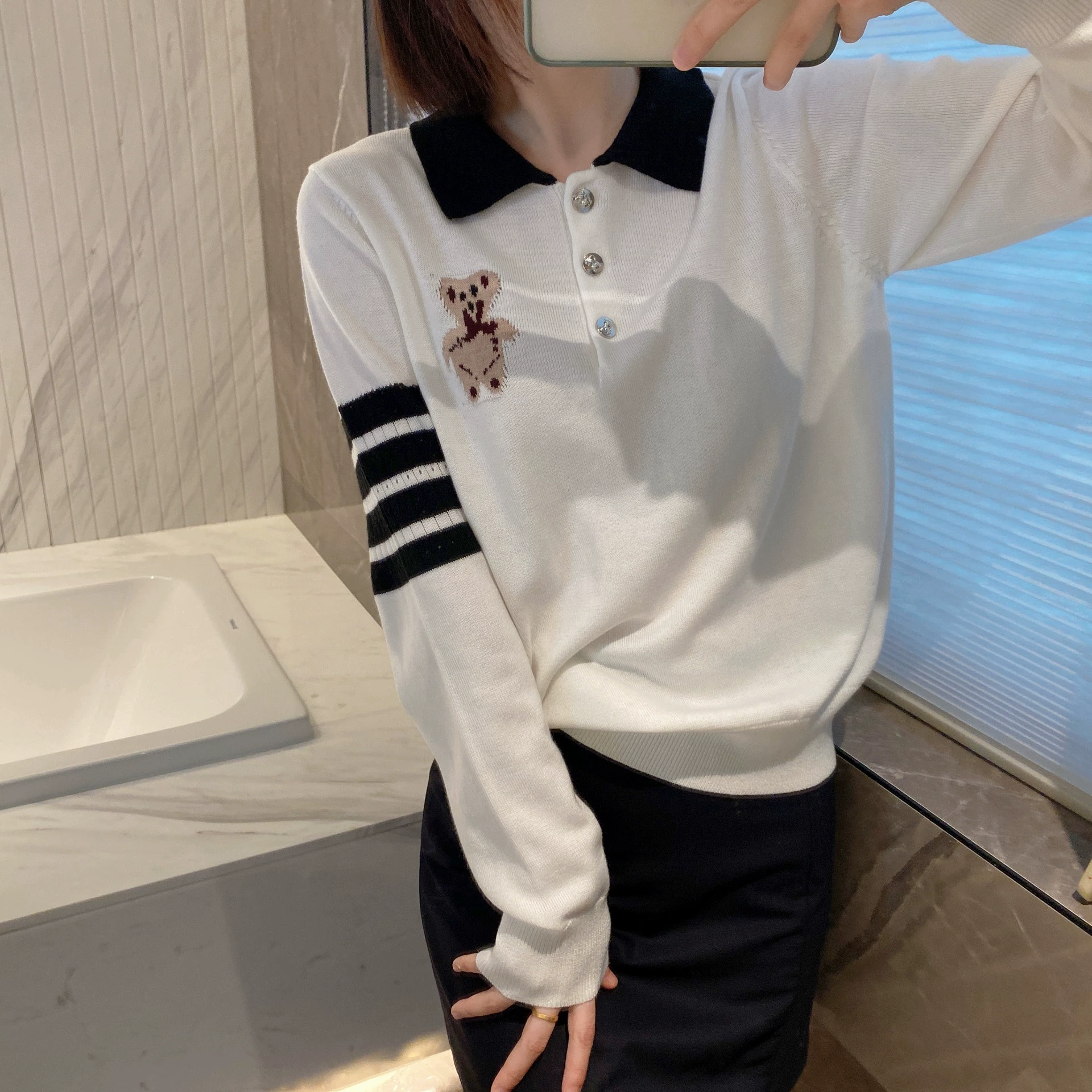 THOM BRASSY 1564 рубашка-поло с длинными рукавами и медведем 1527 с короткими рукавами