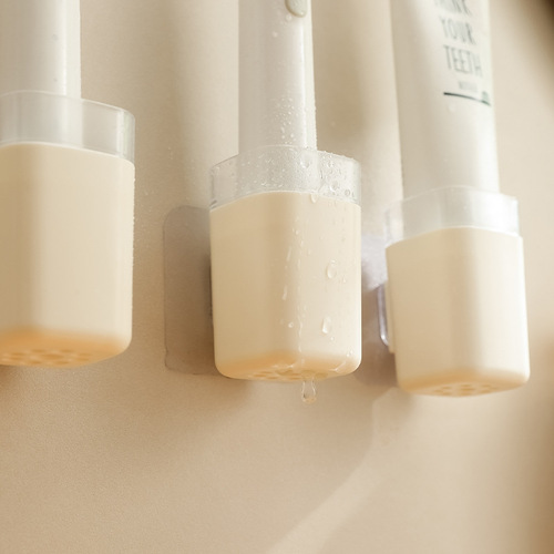 Toilet hole-free electric toothbrush holder, bathroom wall-mounted toothpaste and toothbrush wall-mounted shelf