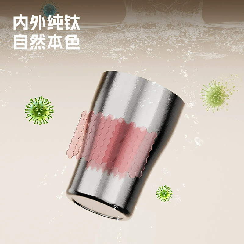 Jinweike Нержавеющая часть? Actually brand Jinweike, Pure Titanium Coke Cup Double-layer Insulated Outdoor Beer Freshness Drink Cup Gift Insulated Titanium Cup Can Be Wholesale