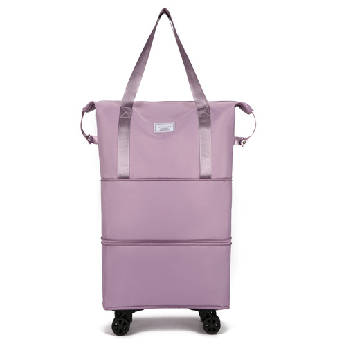 Large-capacity travel bag with universal wheels for students traveling on business and waiting for delivery, waterproof dry and wet separation expandable luggage bag