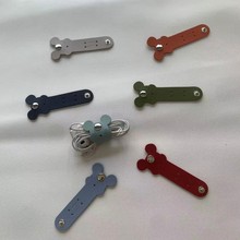 跨境热卖 新款可爱小熊造型PU皮革材 绕线器 耳机USB和充电线配件