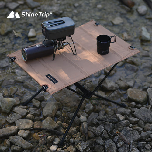 Shanqu Portable Camping Fabric Folding Table Multifunctional Outdoor Aluminum Alloy Picnic Tactical Table Lightweight Table