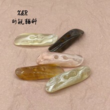 新款花纹亚克力牛角两孔纽扣斜角休闲风 大衣棉服羽绒外套 装饰扣