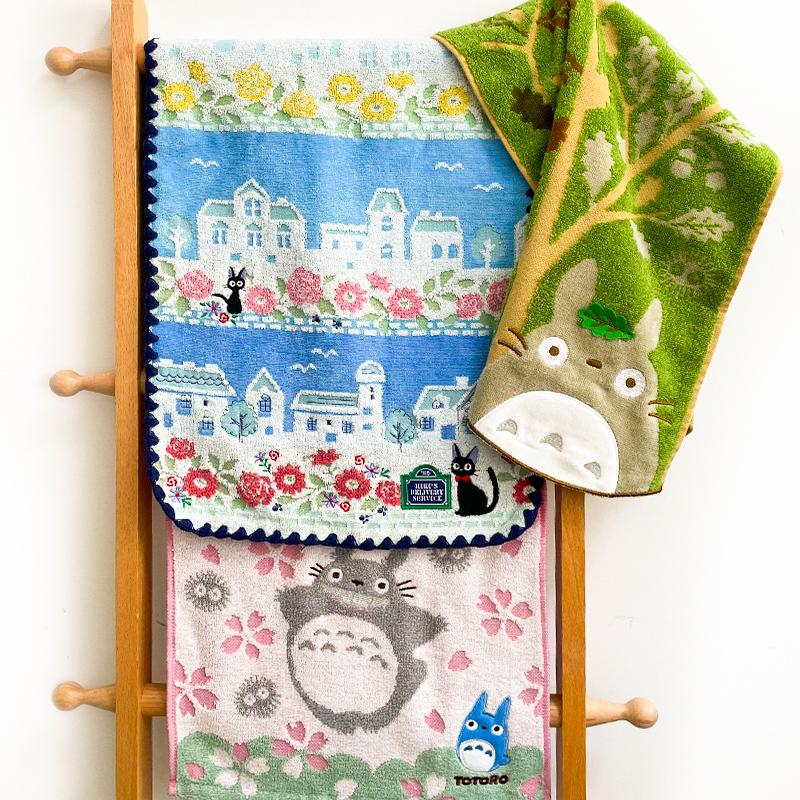 A6L Export Japan Stereo Totoro Face Towel Cotton Face Towel Twistless Yarn Cut Velvet Bath Towel Cute Cartoon