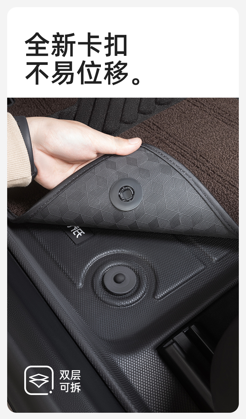 Qiao's TPE full-coverage car floor mats are suitable for Volkswagen Lavida, Sagitar, Magotan, Passat, Golf, and Tiguan L