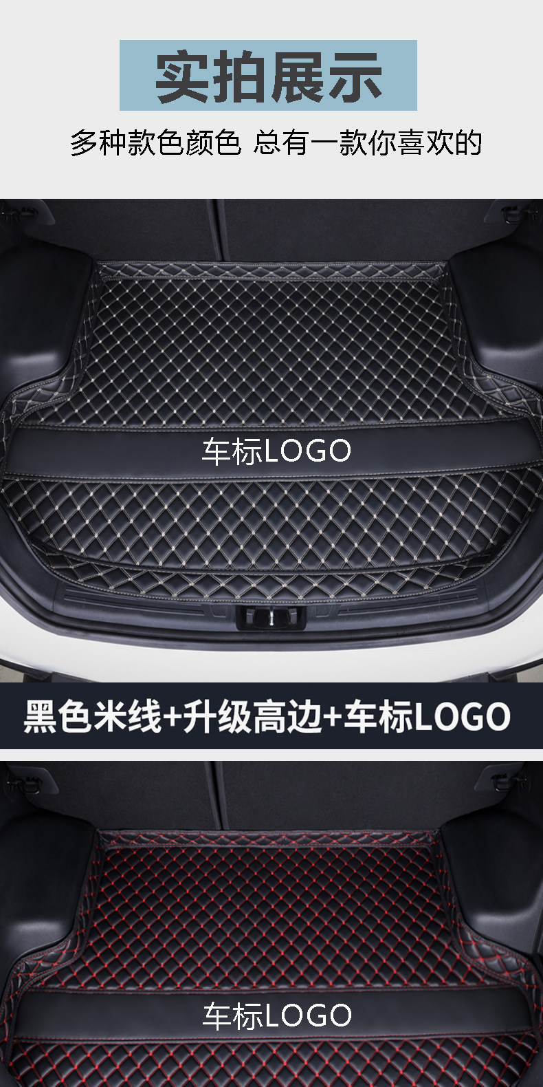 19-25 Audi Q3 trunk mat, specialized car accessory, thickened and wear-resistant decorative Audi Q3 trunk mat