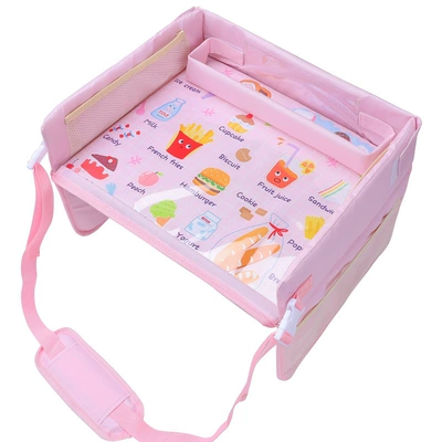 Car Child Safety Seat Dining Table Small Table Board Multifunctional Car Baby Product Storage Tray Small Tray Organizer (Car table board) - pink-food-childrens-tray-dining-table