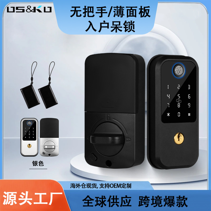 Nueva cerradura interior electrónica inteligente cerradura de la puerta antirrobo del hogar puerta de entrada rápida identificación de huellas dactilares cerradura de la contraseña