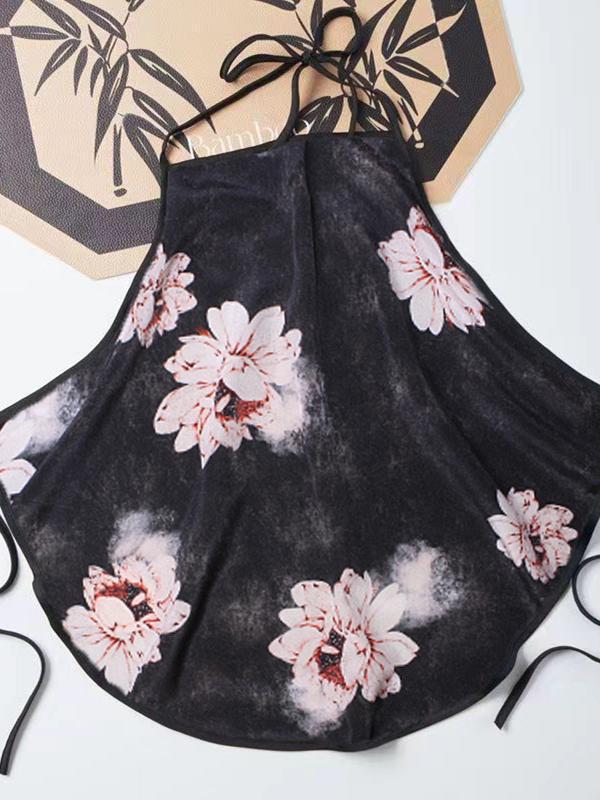 Silk Bellyband, Mulberry Silk Intimates, Sexy Antique Suspender Bib, One-Piece Halterneck, Antique Adult Pajamas