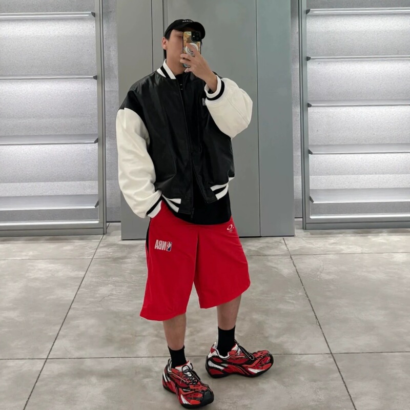 Paris B-brand summer new NBA co-branded letter-embroidered nylon quick-dry sports shorts, couple's casual pants