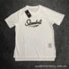White, with short sleeve