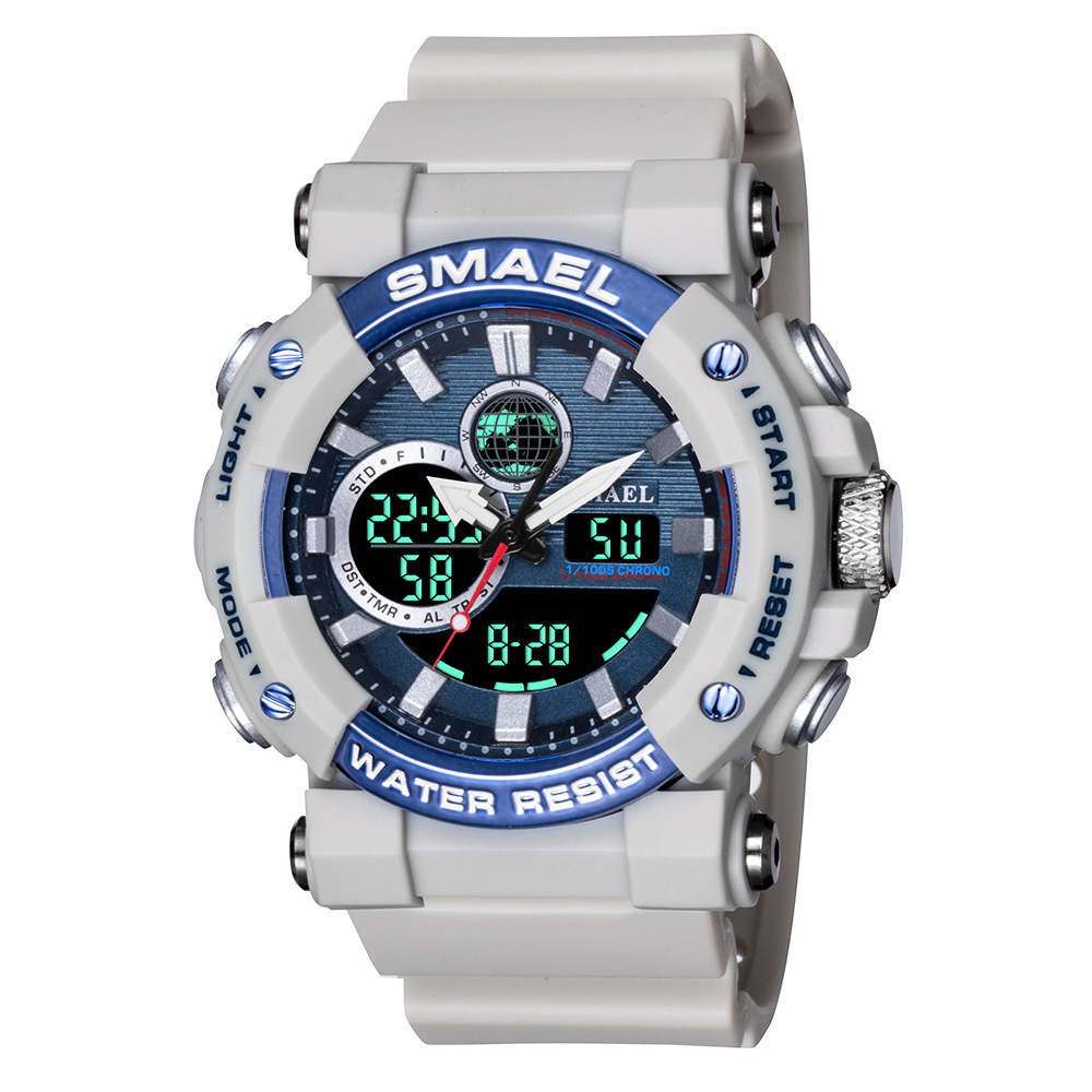 Smael Smair 8048 hombres reloj deportivo tendencia multifuncional cinta juventud impermeable reloj electrónico