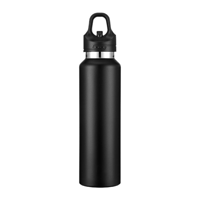 Hervidor deportivo de acero inoxidable 316 Taza de vacío Taza de agua recta con tapa abierta con una mano Taza de boca pequeña portátil para exteriores