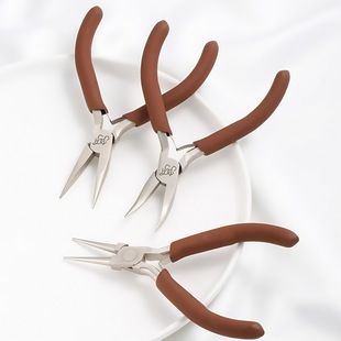 brown Seiko stainless steel jewelry pliers wholesale diy jewelry tool pliers cutting pliers oblique pliers pointed mouth manual use