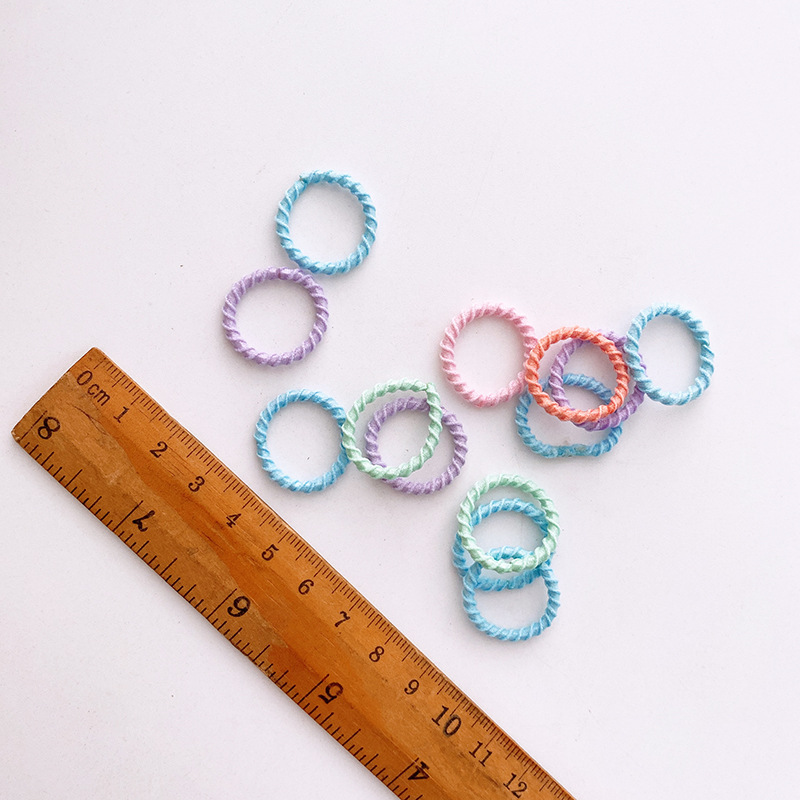 Simple Style Solid Color Cloth Hair Tie 1 Set4