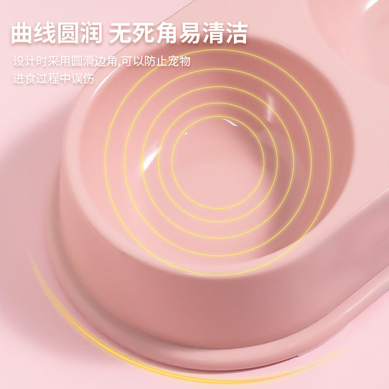 Macaron doble tazón de plástico grande al por mayor para perros tazón de agua tazón para mascotas tazón para perros utensilios para gatos artículos para mascotas