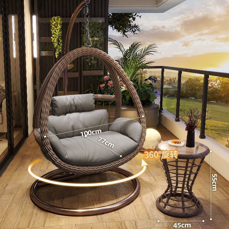 Cestas de suspensión al aire libre casera swing nido de pájaros silla de caña silla de patio doble mecedora hamaca interior balcón silla perezosa