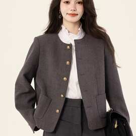 已出货复古小香风外套女2025秋冬新款感名媛气质短款外套上衣