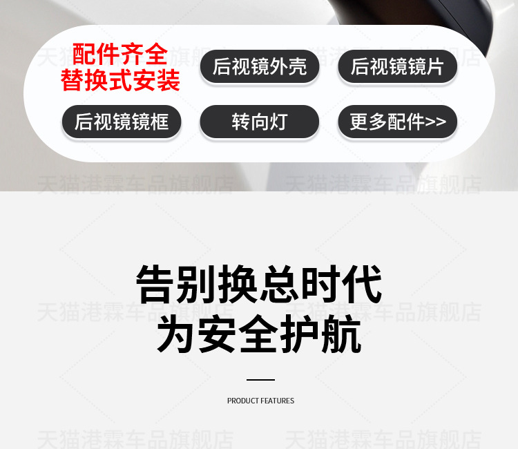 Applicable to 20-24 Toyota RAV4 Rongfang Rearview Mirror Shell Reversing Mirror Cover Lens Frame Bottom Shell Turn Signal