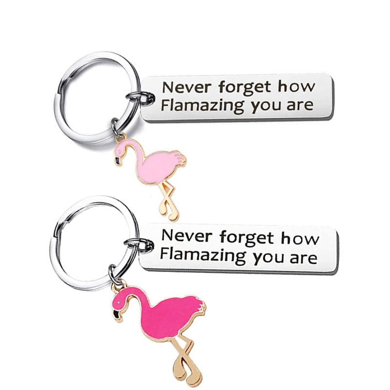 European and American Flamingo Stainless Steel Keychain Is an Inspirational Gift for Your Girl and Best Friend European and American Flamingo Stainless Steel Keychain Is an Inspirational Gift for Your Girl and Best Friend