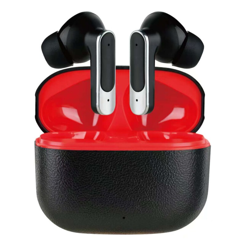 新しいデジタルディスプレイ Bluetooth ヘッドセットレザーパターン防水ユニバーサル TWS 完全ワイヤレス高品質インイヤーレトロヘッドセット|undefined