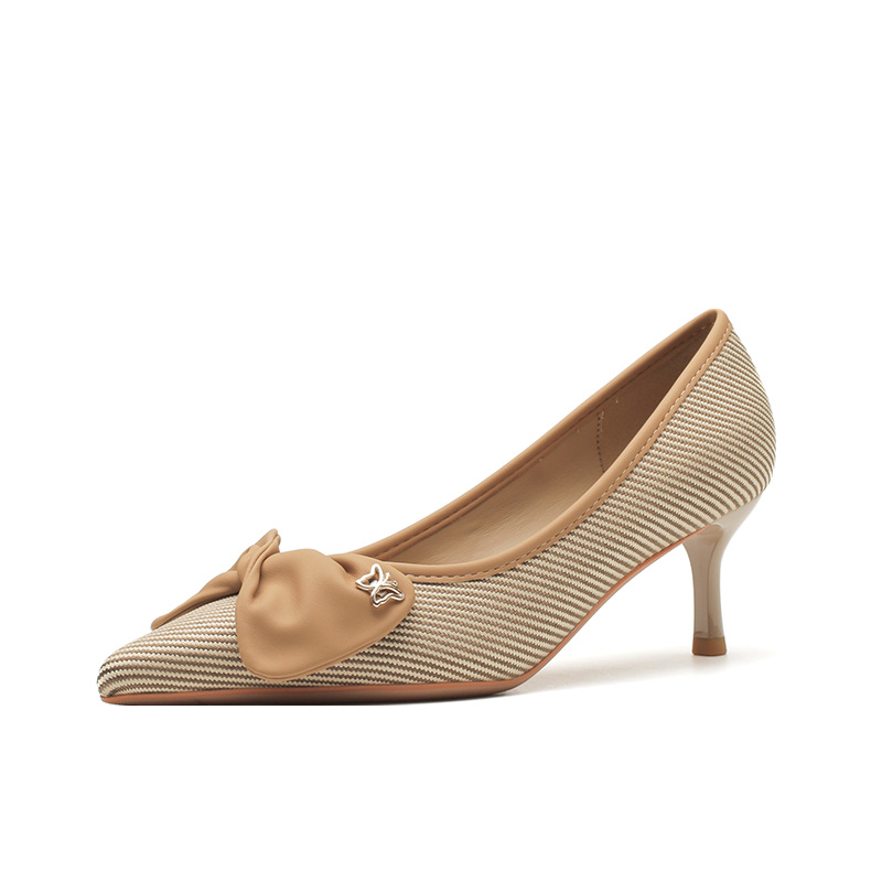 Décolleté donna classiche con fiocco e tacco a spillo elegante_voghion.com