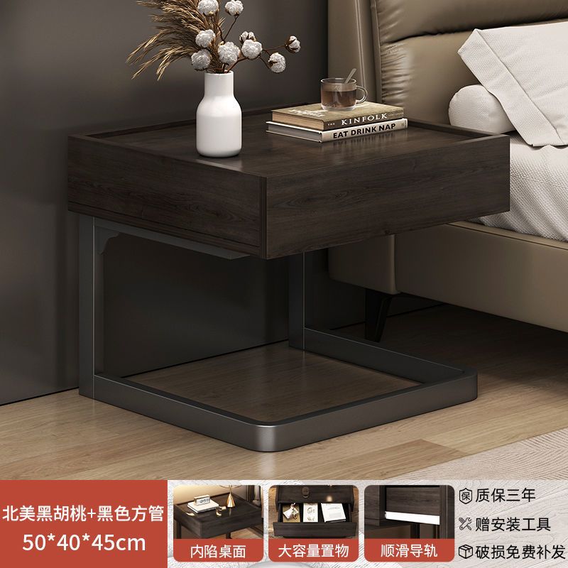 Taberna de cama flotante moderna simple lujosa alta sensación de dormitorio pequeño gabinete de almacenamiento junto a la cama pequeño gabinete creativo doméstico